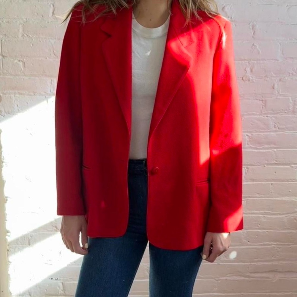 Vintage Orvis Red Wool Blazer